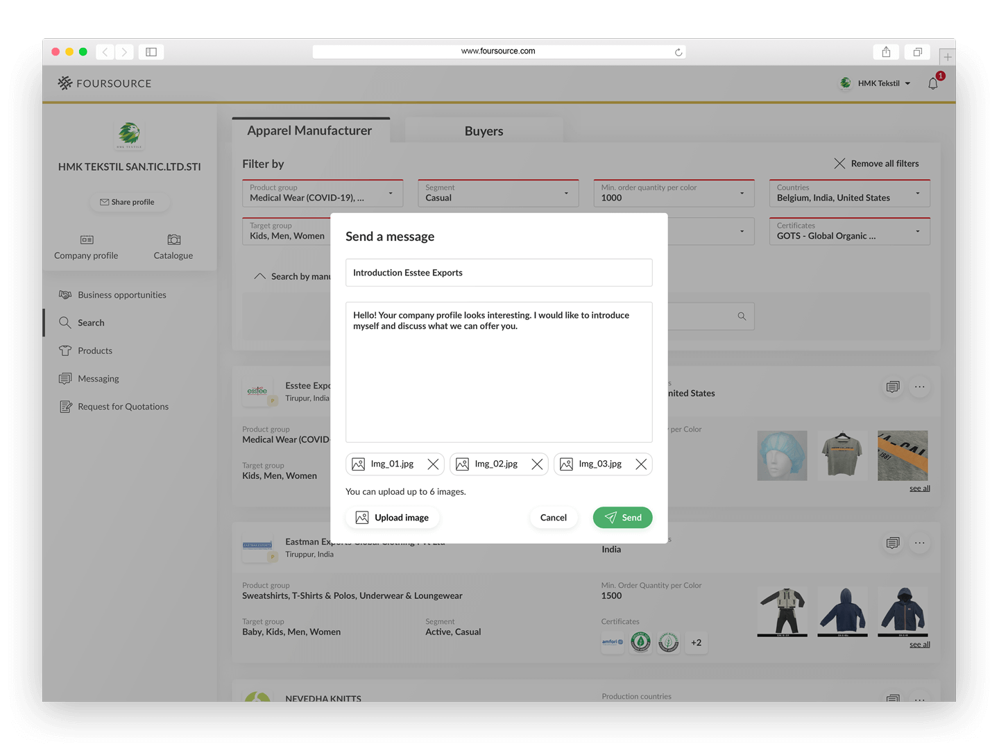 Fabric suppliers Foursource